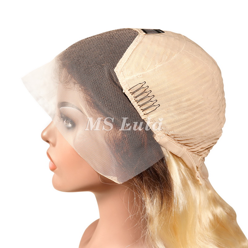 Mslula 1b/613 Color Ombre Root 13x4 Transparent Lace Front Wigs Body Wave - 图片 9